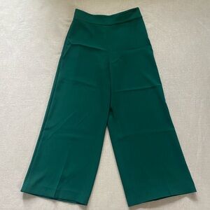 Zara Wide Leg Pants in Deep Green